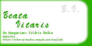 beata vitaris business card